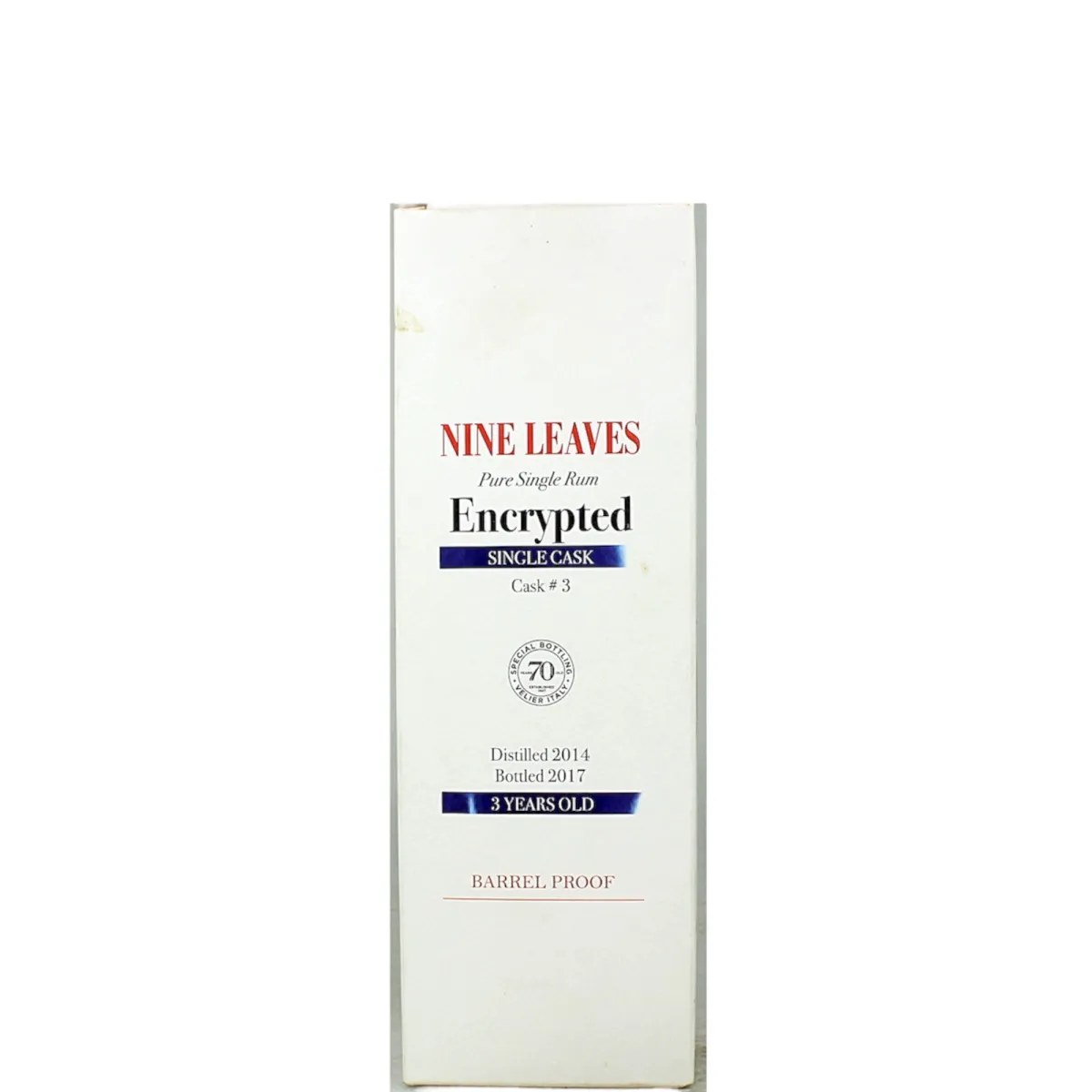 Velier Nine Leaves Encrypted 2014 3YO (70th Velier)
