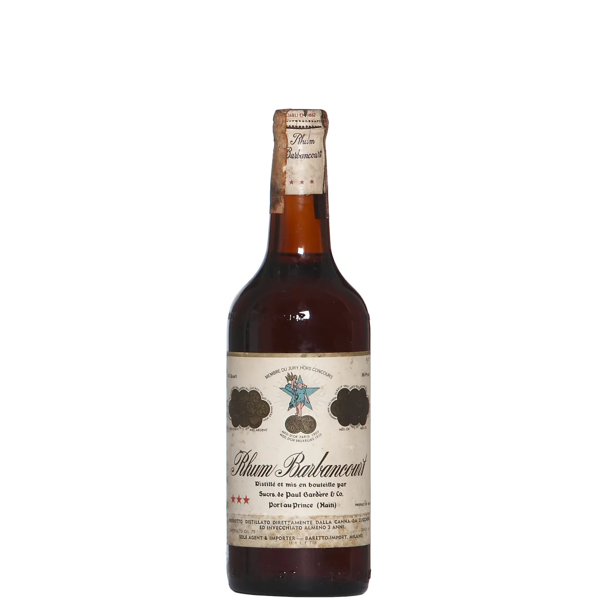 Barbancourt 3 Stars 4YO (Baretto) bottled in the 1960s