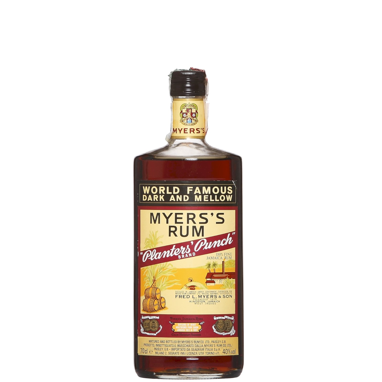 Myers's Rum Seagram Italia bottled in the 1980s