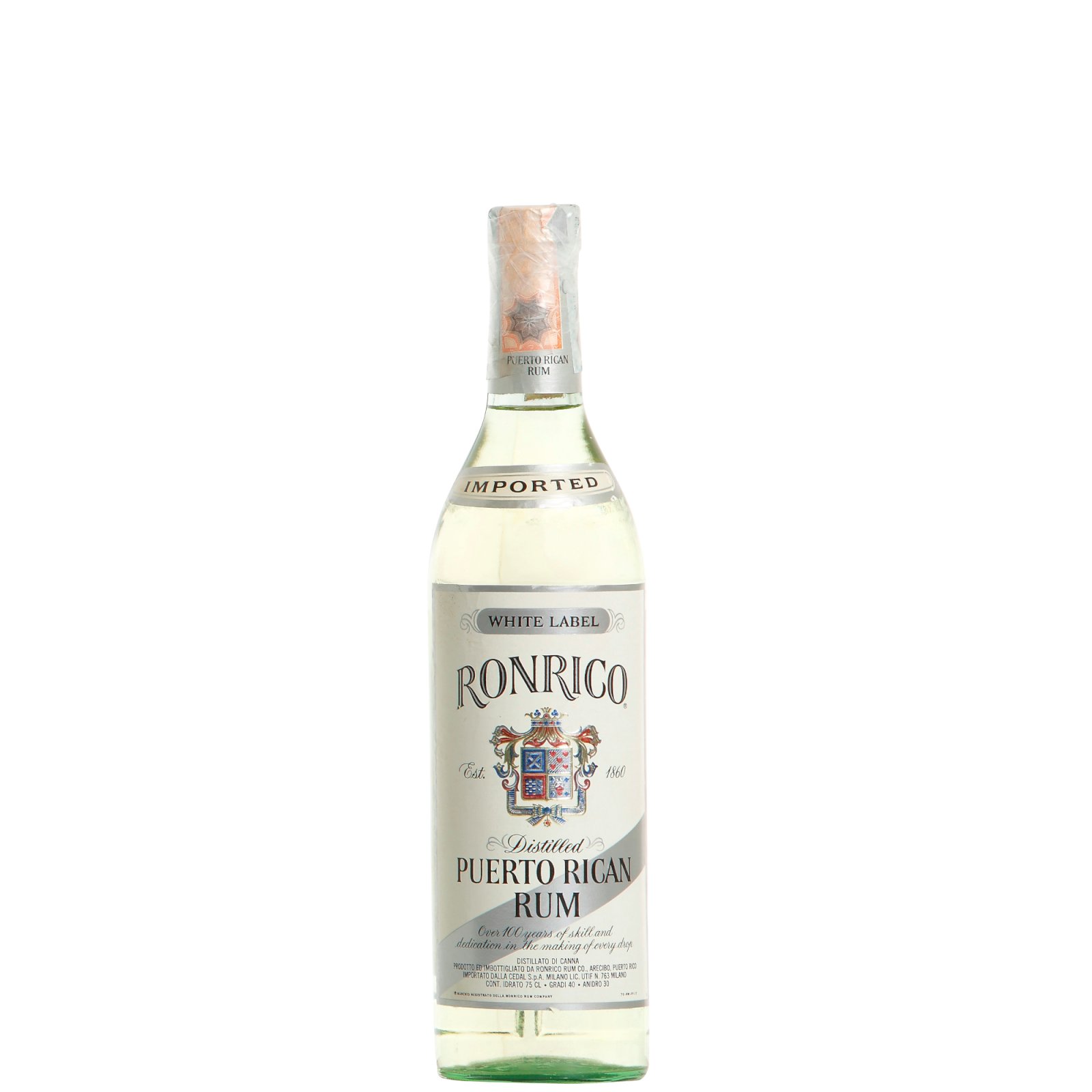 Ronrico White Label bottled in the 1970s