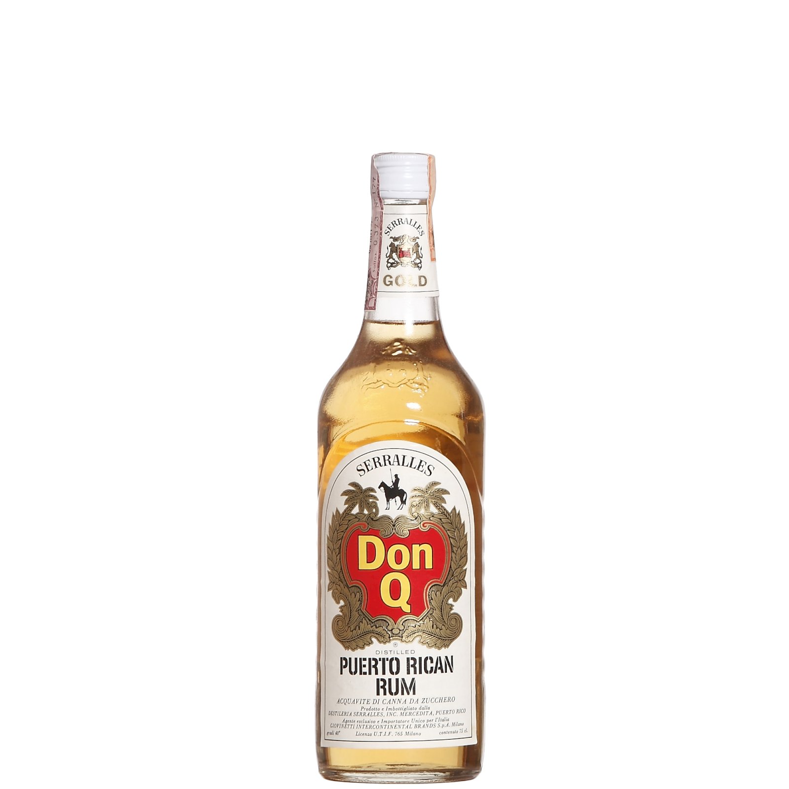 Don Q Gold bottled in the 1980s